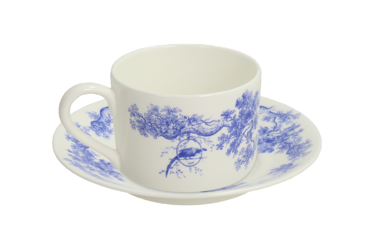 TOILE DE JOUY CUP AND SAUCER ''Castlebird'' - House of Castlebird Rose