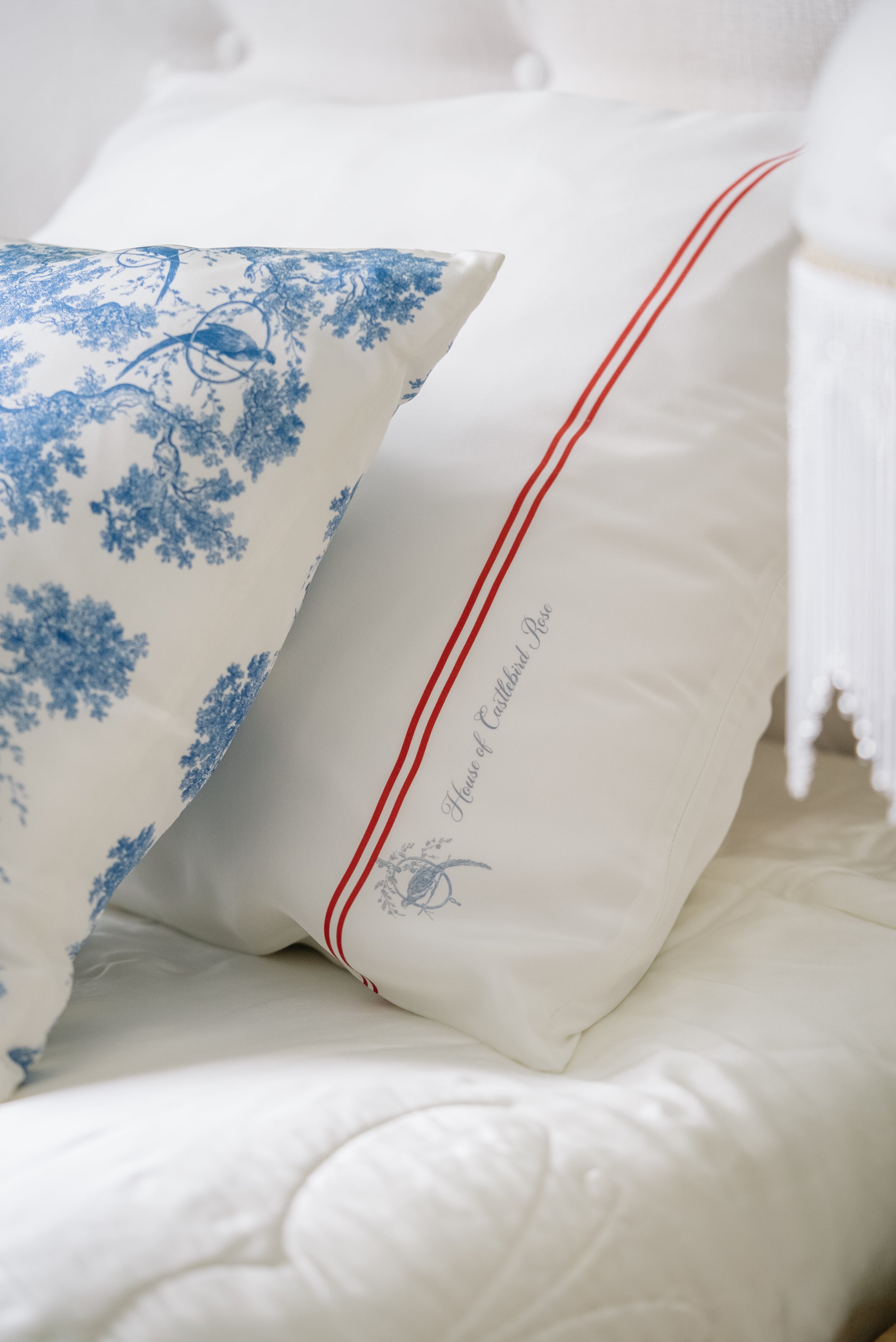 Silk Pillowcase With Red Stripes